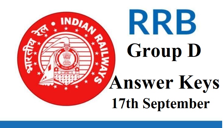 RRB Group D Answer Key 2018 17 September