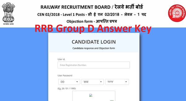 RRB Group D 2018 Answer Key