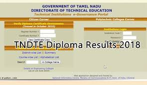 TNDTE Diploma 1st 3rd 5th sem Result 2018-19