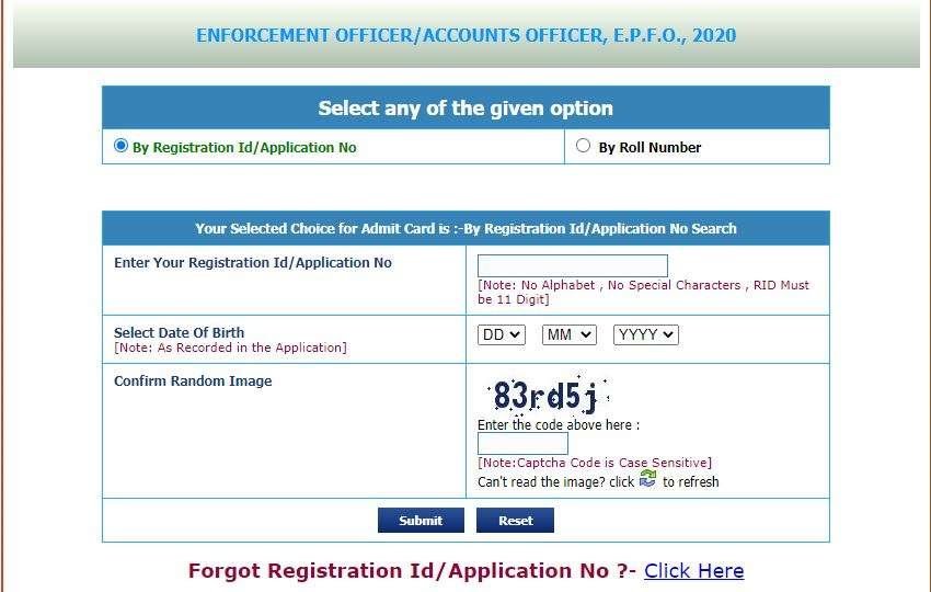 UPSC EPFO admit card 2021 Link upsc.gov.in